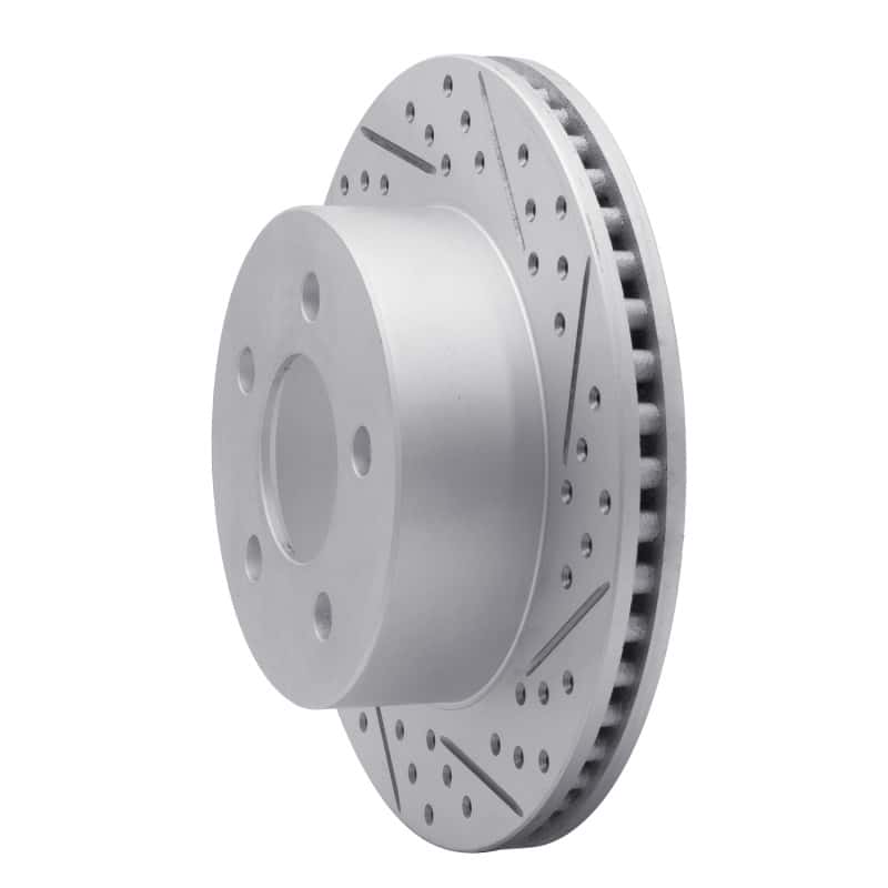 R1 Concepts — R1 99-06 Jeep Cherokee Front Right Drilled & Slotted Geo-Carbon Rotor - view 2