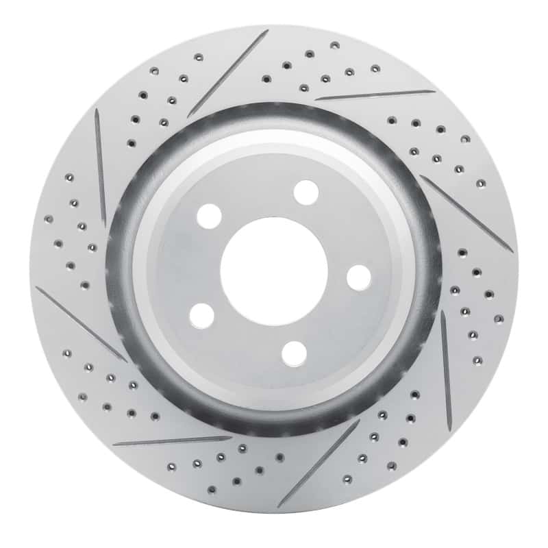 R1 Concepts — R1 05-23 Chrysler 300 Rear Left Drilled & Slotted Geo-Carbon Rotor - view 1