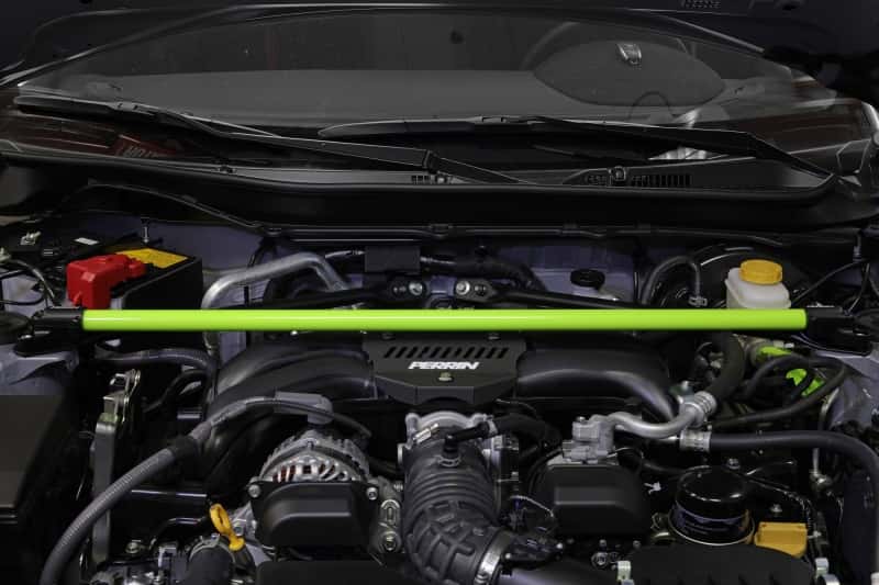 Perrin Performance — PERRIN 13-26 Subaru BRZ / Toyota GR86/86 / Scion FR-S Front Strut Brace - Neon Yellow - view 3
