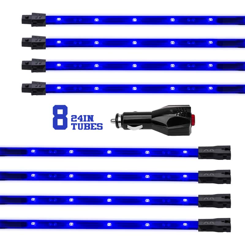 XKGLOW — XK Glow Tube Single Color Underglow LED Accent Light Car/Truck Kit Blue - 8x24In - view 2