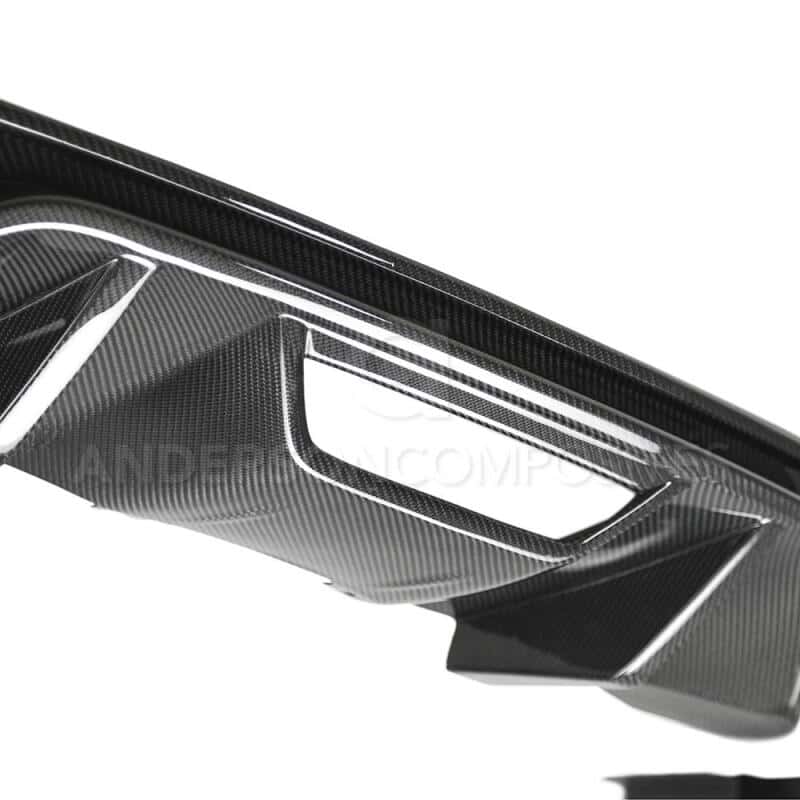 Anderson Composites — Anderson Composites 2018 Ford Mustang GT Type-OE Carbon FIber Quad Tip Rear Diffuser - view 4