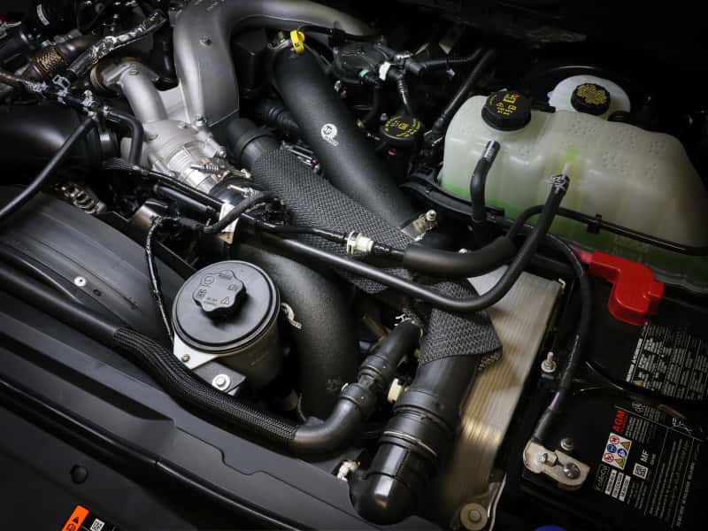 aFe — aFe 23-24 Ford Diesel Trucks V8-6.7L (td) BladeRunner Aluminum Hot and Cold Charge Pipe Kit - Black
Charge Pipe Kit - view 7