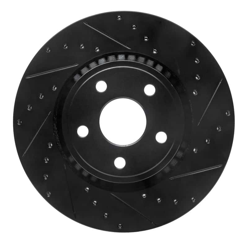 R1 Concepts — R1 11-25 Dodge Durango Front Right Drilled & Slotted Black Brake Rotor
R1 Brake Rotor Drill - view 1