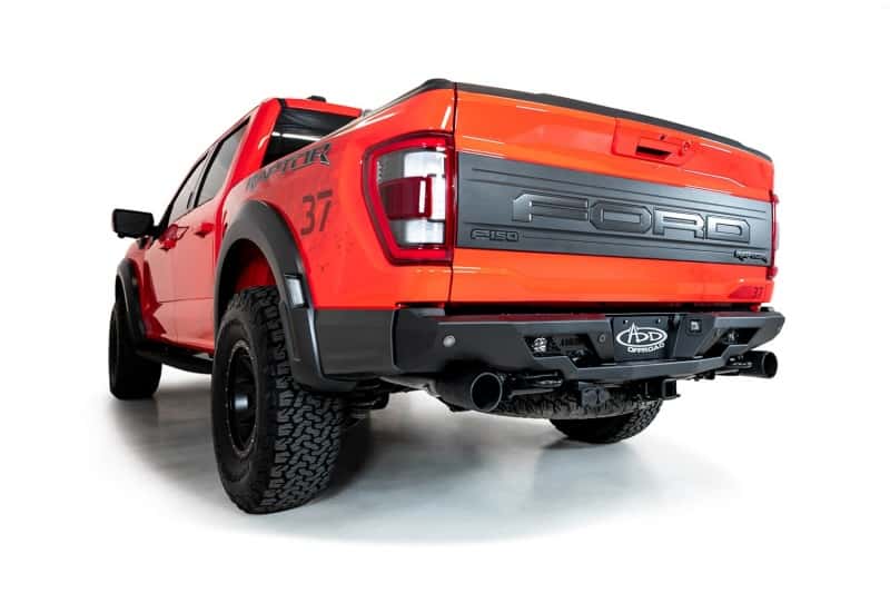 Addictive Desert Designs — Addictive Desert Designs 2022+ Ford Raptor Stealth Fighter R Bumper w/ 2 Cube Lights - Hammer Black
Bumper- Rear
Bumpers - view 1