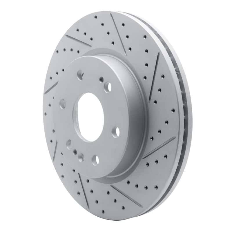R1 Concepts — R1 19-26 Cadillac Escalade Front Right Drilled & Slotted Geo-Carbon Rotor - view 2