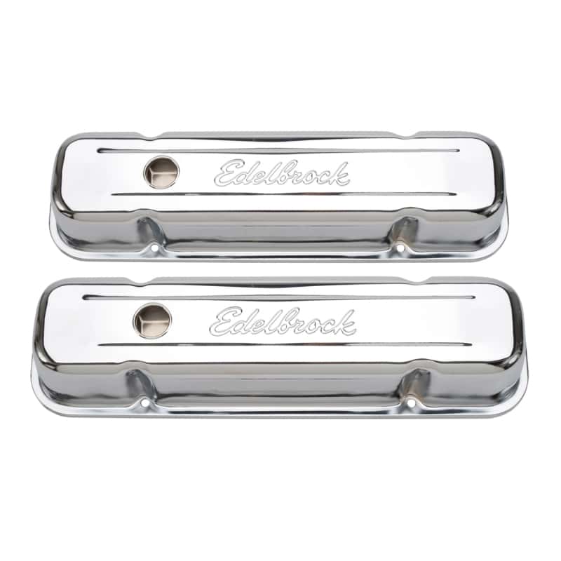 Edelbrock — Edelbrock Valve Cover Signature Series Pontiac 1962-1979 301-455 CI V8 Tall Chrome
CHROME/PRO-FLO - view 2