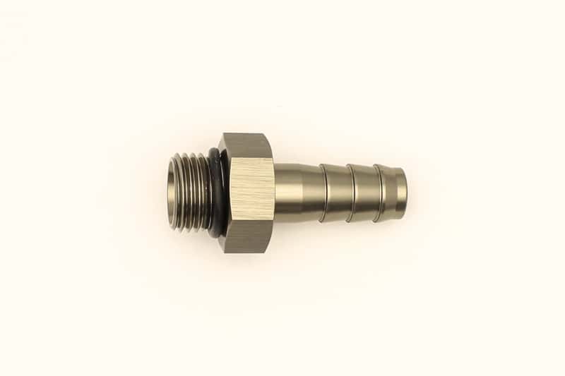 DeatschWerks — DeatschWerks 6AN ORB Male To 3/8in. Male Triple Barb Fitting (Incl. O-Ring) - view 3