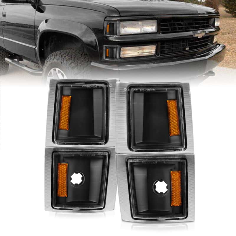 ANZO — ANZO 1994-1998 Chevrolet Blazer Corner Lights Black Housing Clear Lens w/ Amber Reflector
CornerLghtAssy - view 1