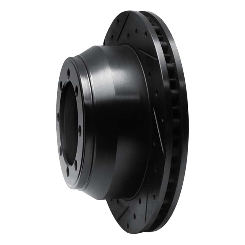 R1 Concepts — R1 99-04 Ford F-350 Super Duty 2WD Rear Left Drilled & Slotted Black Brake Rotor
R1 Brake Rotor Drill - view 2