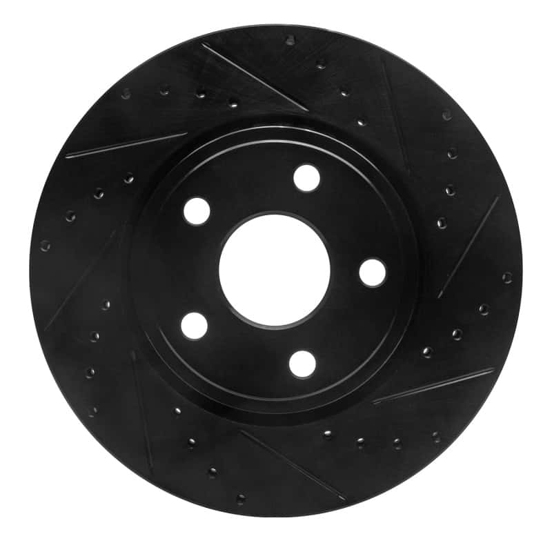 R1 Concepts — R1 11-22 Dodge Durango Front Right Drilled & Slotted Black Brake Rotor
R1 Brake Rotor Drill - view 1