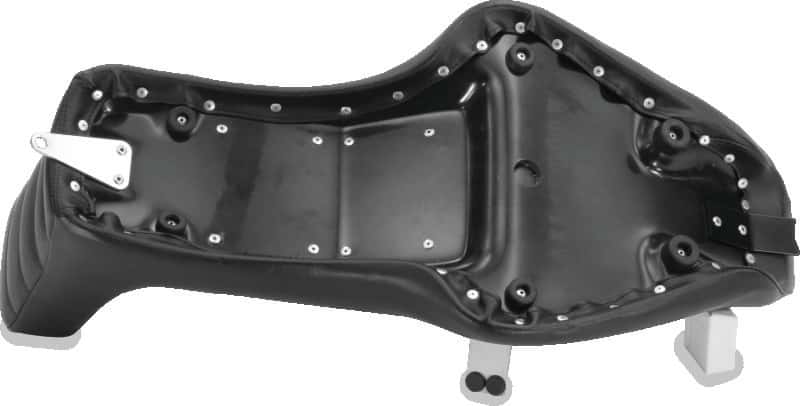 Mustang Motorcycle — Mustang 08-21 HD Electra Glide,Rd Glide,Rd King,Str Glide Driver Backrest - Black w/ Grey Stitching - view 2