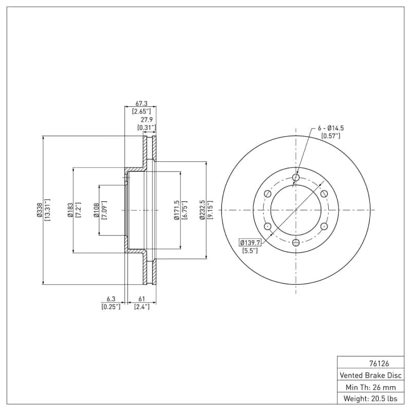 DFC — DFC 03-09 Lexus GX470 Front GeoSPEC Coated Rotor
DFC Brake Rotor - view 6