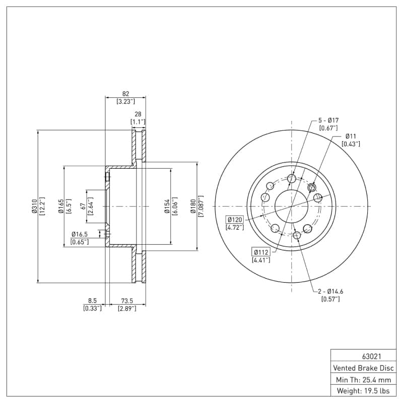 DFC — DFC 91-99 Mercedes-Benz 300SE Front Brake Rotor
DFC Brake Rotor - view 6