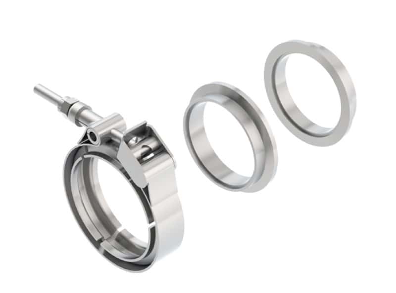 Borla — Borla Universal 2.25in Stainless Steel 3pc V-Band Clamp w/ Male and Female Flanges
Clamp - V-Band - view 1