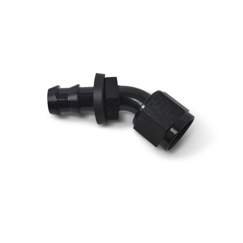 Russell — Russell Performance -8 AN Twist-Lok 45 Degree Hose End (Black)
Hose Fitting - view 4