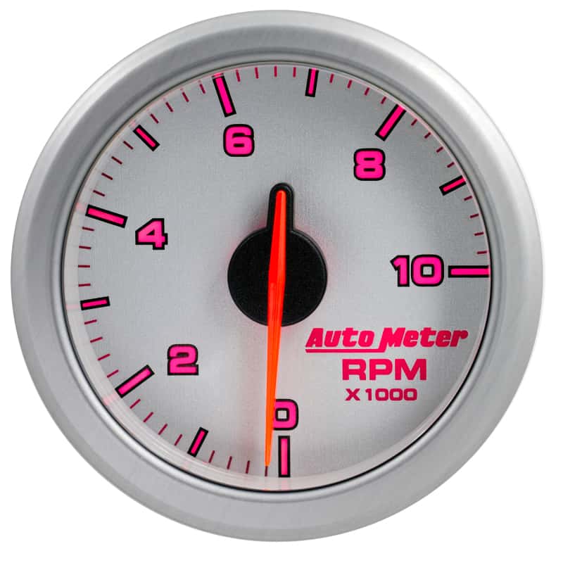 AutoMeter — Autometer Airdrive 2-1/6in Tachometer Gauge 0-10K RMP - Silver
GA 2" 10KRPM ARDRV S - view 12