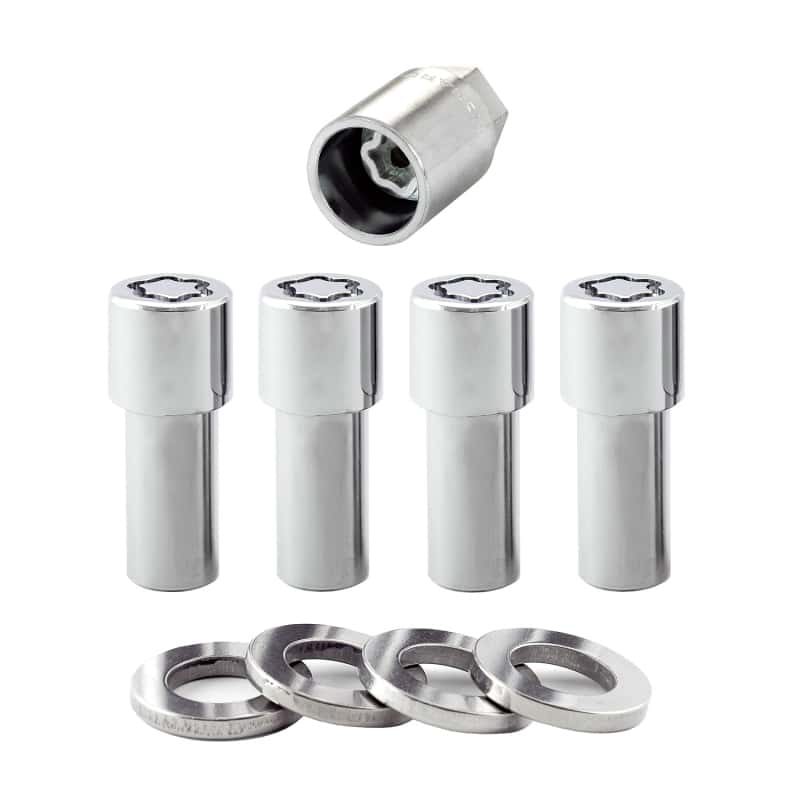McGard — McGard Wheel Lock Nut Set - 4pk. (X-Long Shank) 1/2-20 / 13/16 Hex / 2.165in. Length - Chrome - view 1