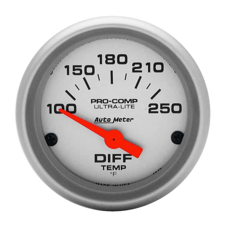 AutoMeter — Autometer Ultra-Lite 52mm 100-250 Deg F Electronic Differential Temperature Gauge
2" DIFF TEMP, 100-25 - view 2