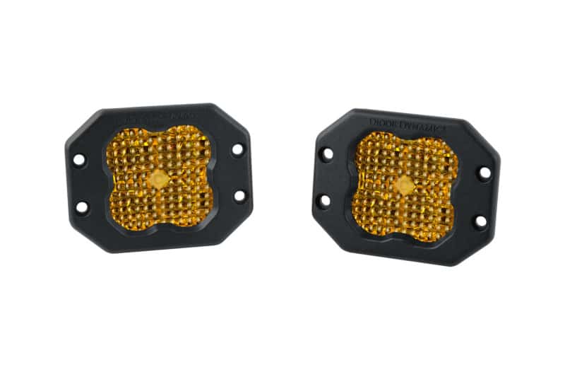 Diode Dynamics — Diode Dynamics SS3 Pro ABL - Yellow Flood Flush (Pair) - view 1
