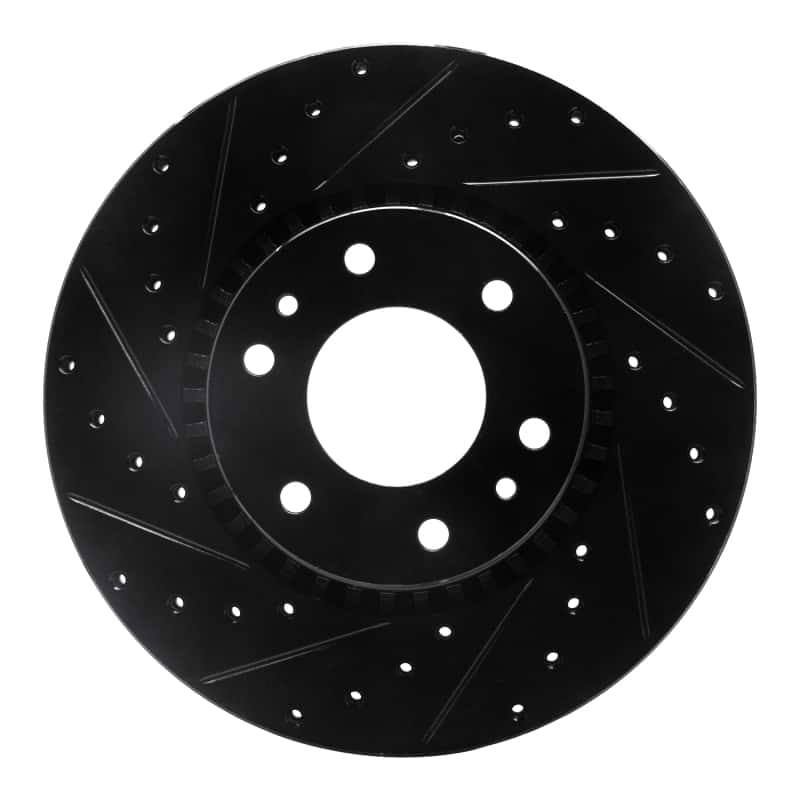 R1 Concepts — R1 02-09 Buick Rainier Front Left Drilled & Slotted Black Brake Rotor
R1 Brake Rotor Drill - view 1