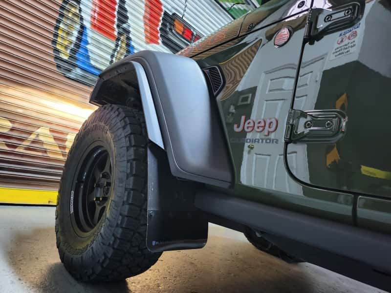 Rally Armor — Rally Armor 19-25 Jeep JT Gladiator (Mojave/Rubicon) Black Mud Flap w/Army Green Logo
Mud Flap - view 10