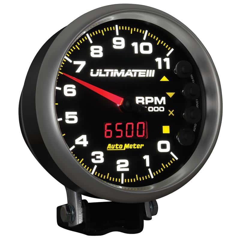 AutoMeter — AutoMeter Gauge Tach 5in. 11K RPM Pedestal Datalogging Ultimate IIi Playback Black
5" ULTIMATE III PLAY - view 7