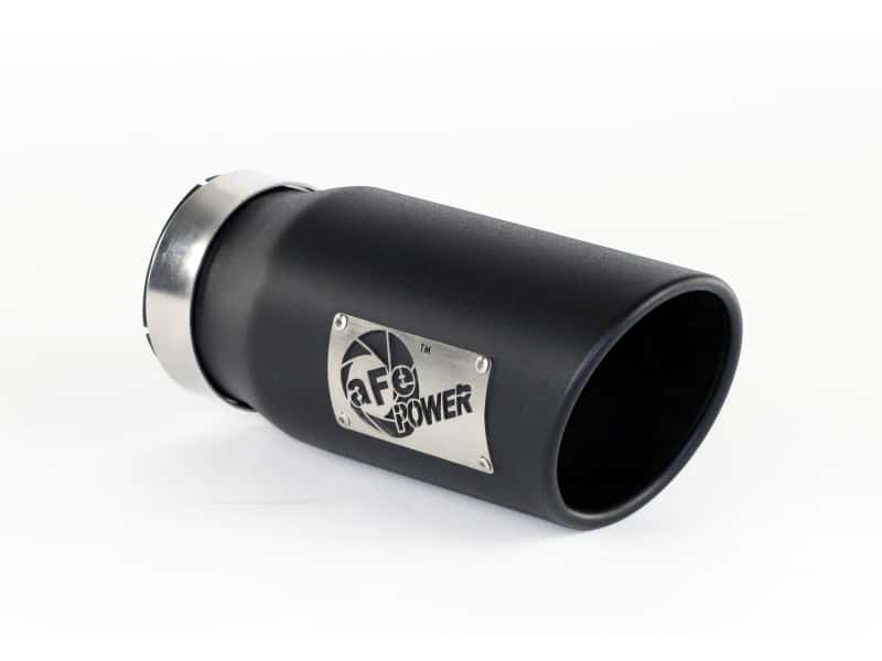 aFe — aFe Power Diesel Exhaust Tip Black- 4 in In x 5 out X 12 in Long Bolt On (Right)
Exhaust Tip Black - view 1