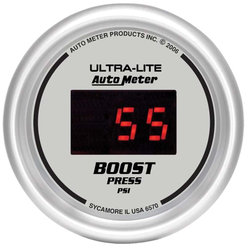 AutoMeter — Autometer Ultra-Lite 2-1/16in 5-60 PSI Digital Boost Pressure Gauge - Silver
2-1/16" BOOST, 0-60 - view 1