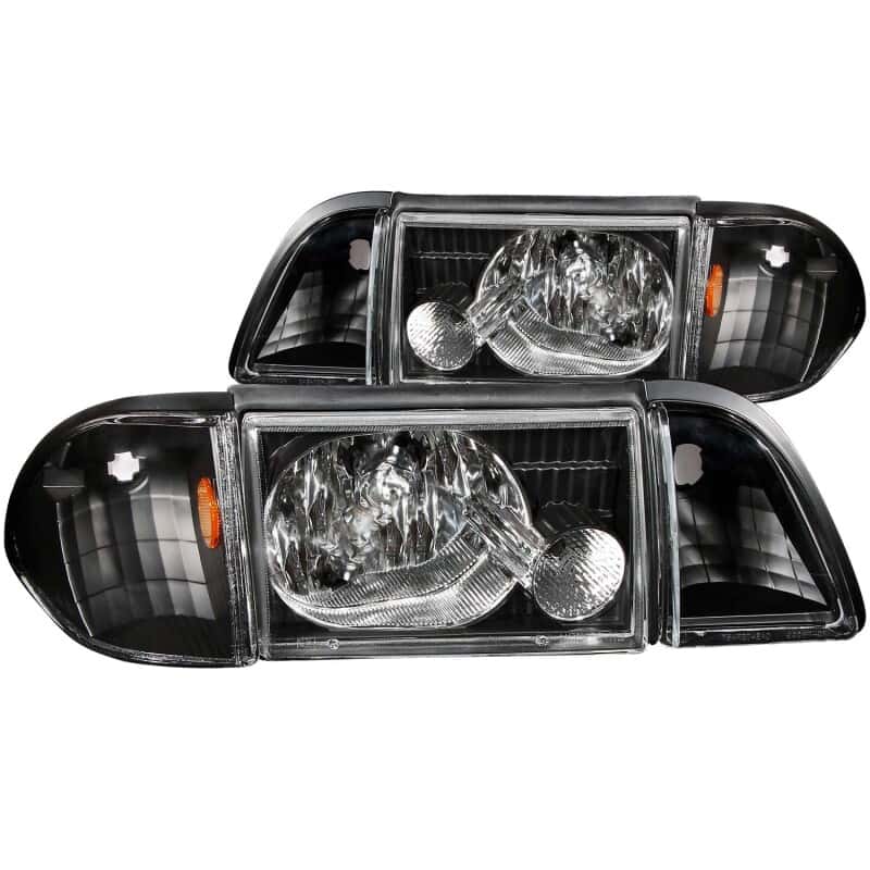 ANZO — ANZO 1987-1993 Ford Mustang Crystal Headlights Black w/ Corner Lights 3pc
Head Light Set
HdLtSet - view 2