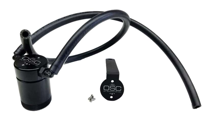 J&L — J&L 97-13 Chevy/GM Truck/SUV 4.8L/5.3L/6.0L/6.2L Driver Side Oil Separator 3.0 - Black Anodized
Oil Separator - view 1