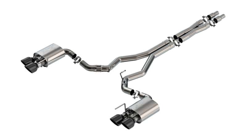 Borla — Borla 2024 Ford Mustang Dark Horse 5.0L V8 w/Active Exhaust ATAK Cat-Back Exhaust System - BC Tips
Cat-Back System - view 1