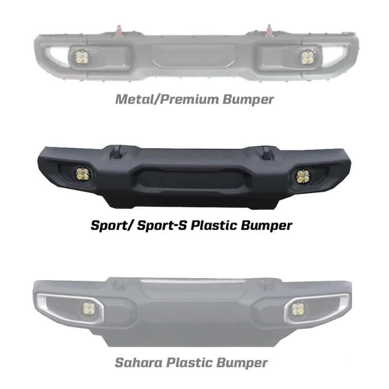 Baja Designs — Baja Designs 2018 Wrangler JL Squadron Pro Series Fog Pocket Kit - view 1