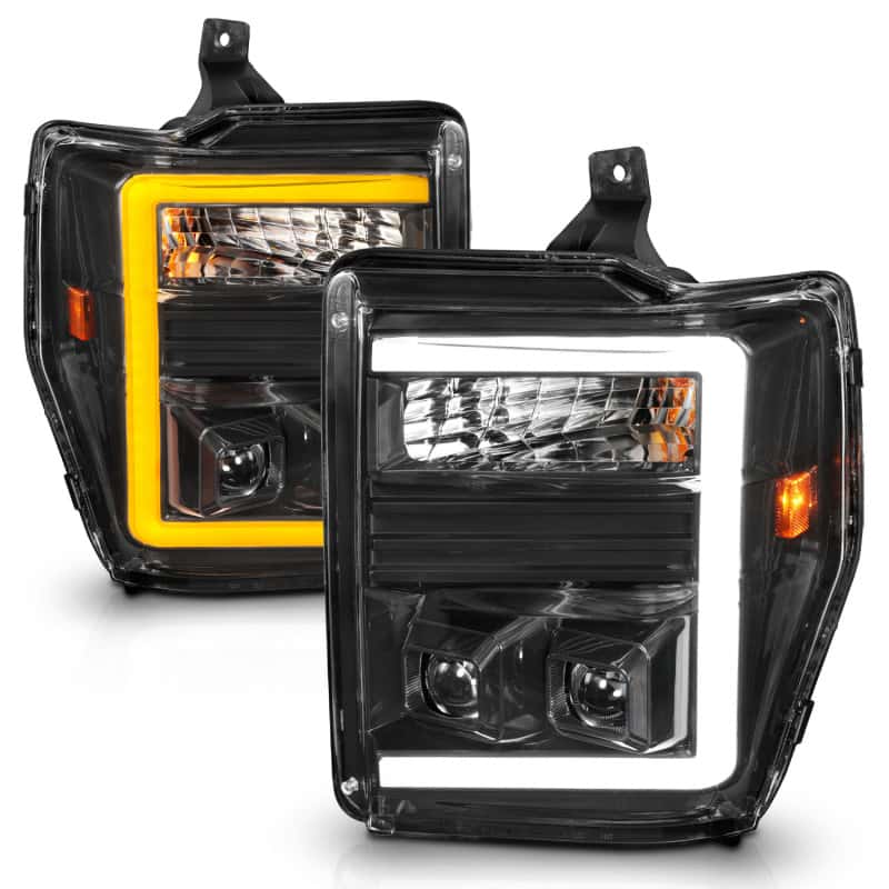 ANZO — ANZO 08-10 Ford F-250 - F-550 Super Duty Projector Headlights w/ Light Bar Switchback Black Housing
Head Light Set
HdLtSet - view 8
