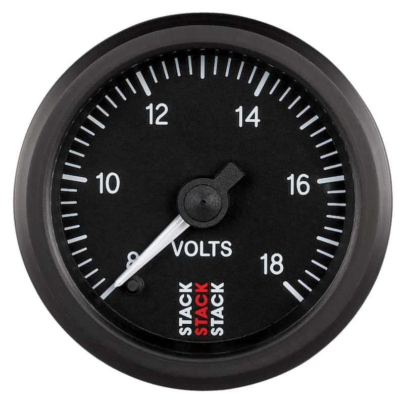AutoMeter — Autometer Stack 52mm 8-18V Pro Stepper Motor Battery Voltage Gauge - Black
Ga Volt Stpr Blk 18v - view 1