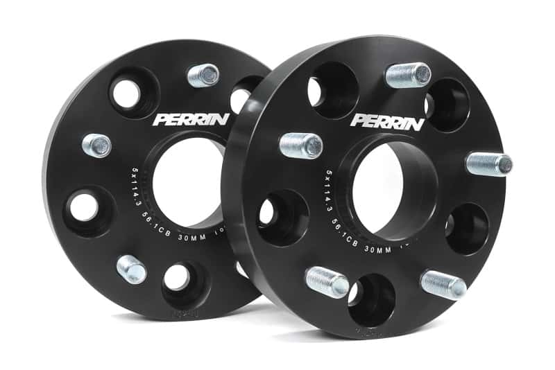 Perrin Performance — PERRIN Subaru 30mm Wheel Spacers 5x114.3 BP w/56mm Hub - Black - view 1