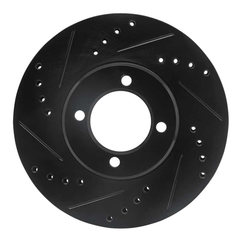 R1 Concepts — R1 84-87 Toyota Corolla (US/Canada) Front Left Drilled & Slotted Black Brake Rotor
R1 Brake Rotor Drill - view 1