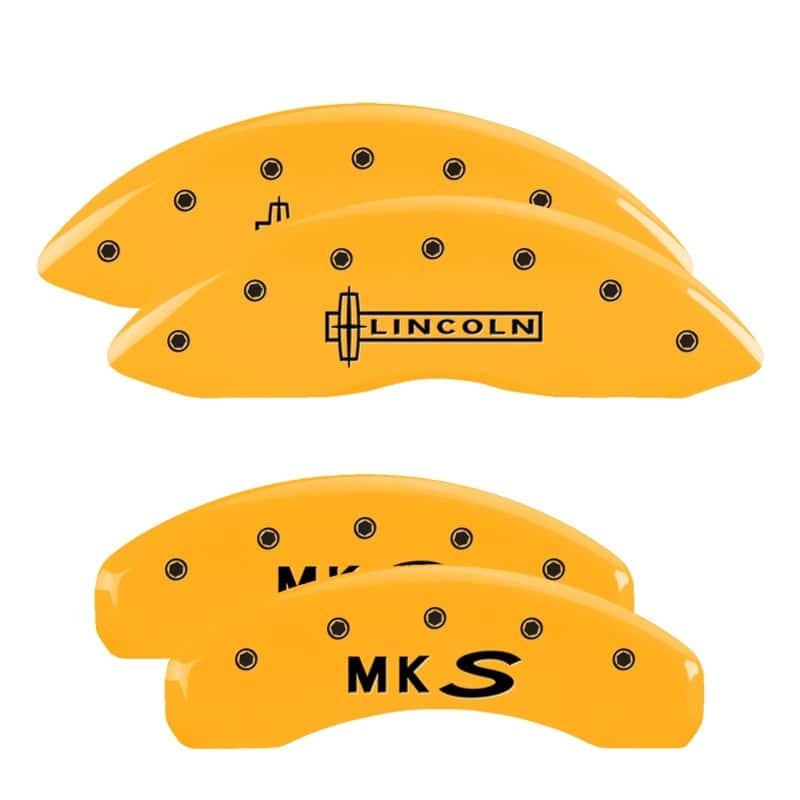 MGP — MGP 4 Caliper Covers Engraved Front Lincoln Engraved Rear MKS Yellow finish black ch
Caliper Covers - view 1