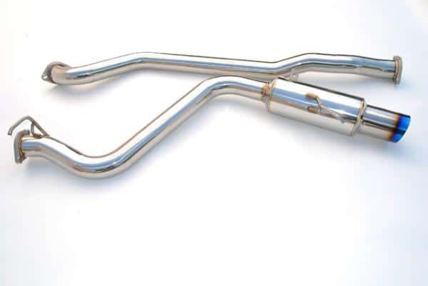 Invidia — Invidia 08-09 WRX Sedan 76mm (101mm tip) RACING Titanium Tip Cat-back Exhaust - view 1