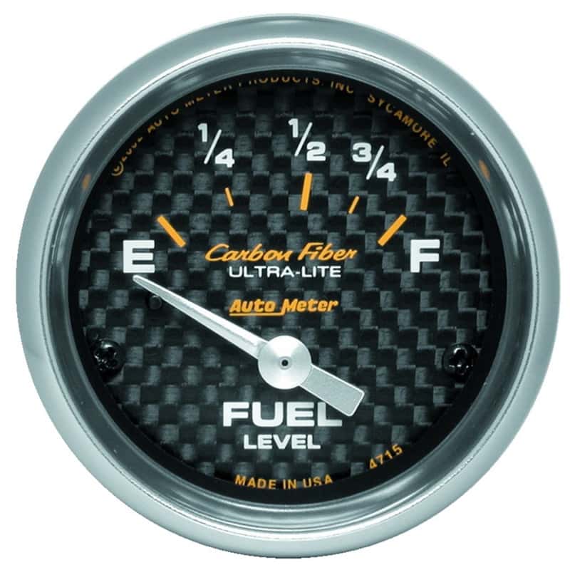 AutoMeter — Autometer Carbon Fiber 52mm 73E-10F Electronic Fuel Level Gauge
GA 2" FUEL 73-10 CF - view 2