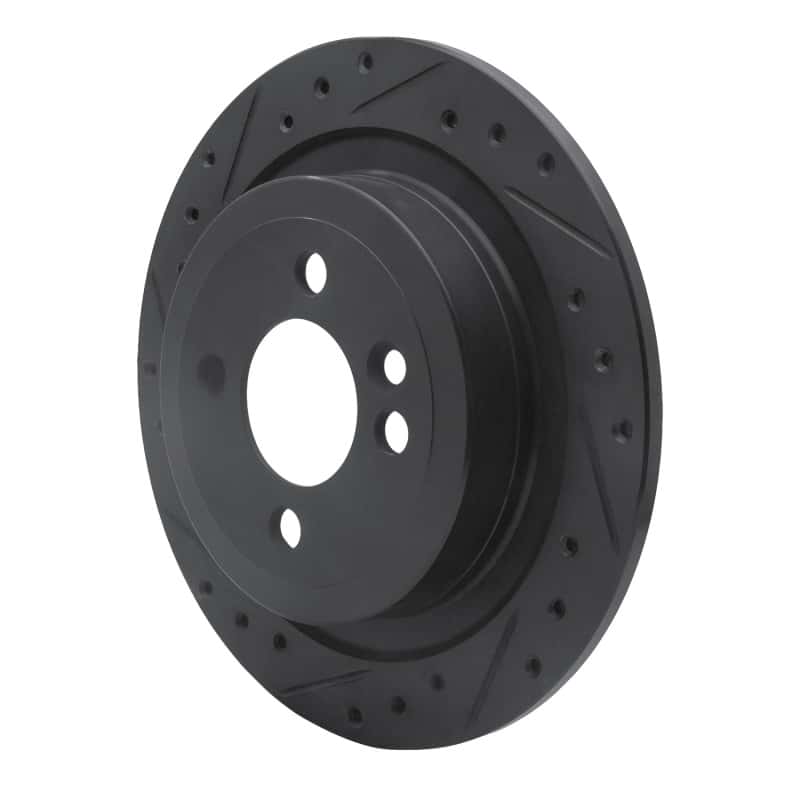 R1 Concepts — R1 09-14 Mini Cooper (Excl Clubman) Rear Left Drilled & Slotted Black Brake Rotor
R1 Brake Rotor Drill - view 2