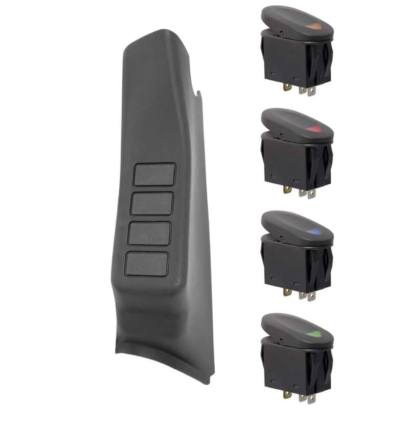 Rugged Ridge — Rugged Ridge A-Pillar Switch Pod Kit Black LHD 07-10 (JK)
RkrSwitchandCoverSet
OFFROAD_INTERIOR - view 1