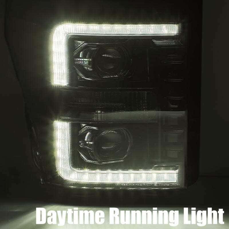 AlphaRex — AlphaRex 11-16 Ford F-350 SD LUXX LED Proj Headlights Plank Style Black w/Activ Light/Seq Signal
Projector Headlights - view 5