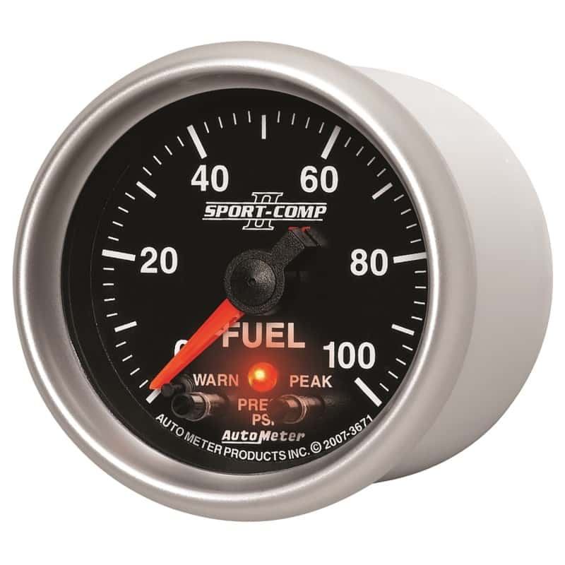AutoMeter — Autometer Sport-Comp II 52mm 0-100 PSI Fuel Pressure Gauge
2-1/16" FUEL PRESS 0 - view 8