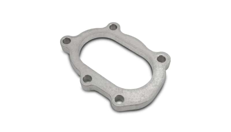 Vibrant — Vibrant GT25R / GT28R Discharge Flange with Oval Outlet (5 Bolt) T304 SS 1/2in Thick
5BoltTurboOutletFlng
SSGT25R/28RDisFlange
Turbocharger Flange - view 3