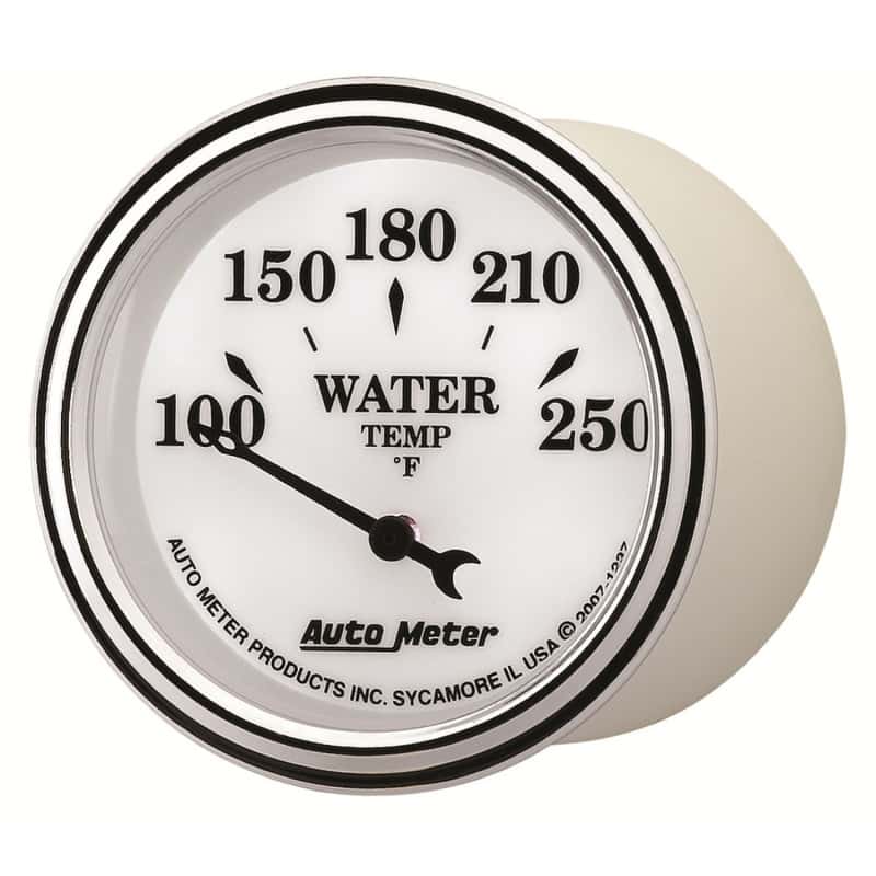 AutoMeter — AutoMeter Gauge Water Temp 2-1/16in. 250 Deg. F Elec Old Tyme White II
2-1/16" WATER TEMP, - view 7