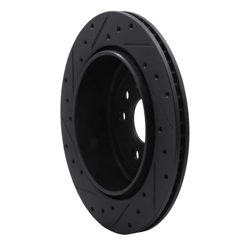 R1 Concepts — R1 08-12 Land Rover LR2 Rear Right Drilled & Slotted Black Brake Rotor
R1 Brake Rotor Drill - view 4
