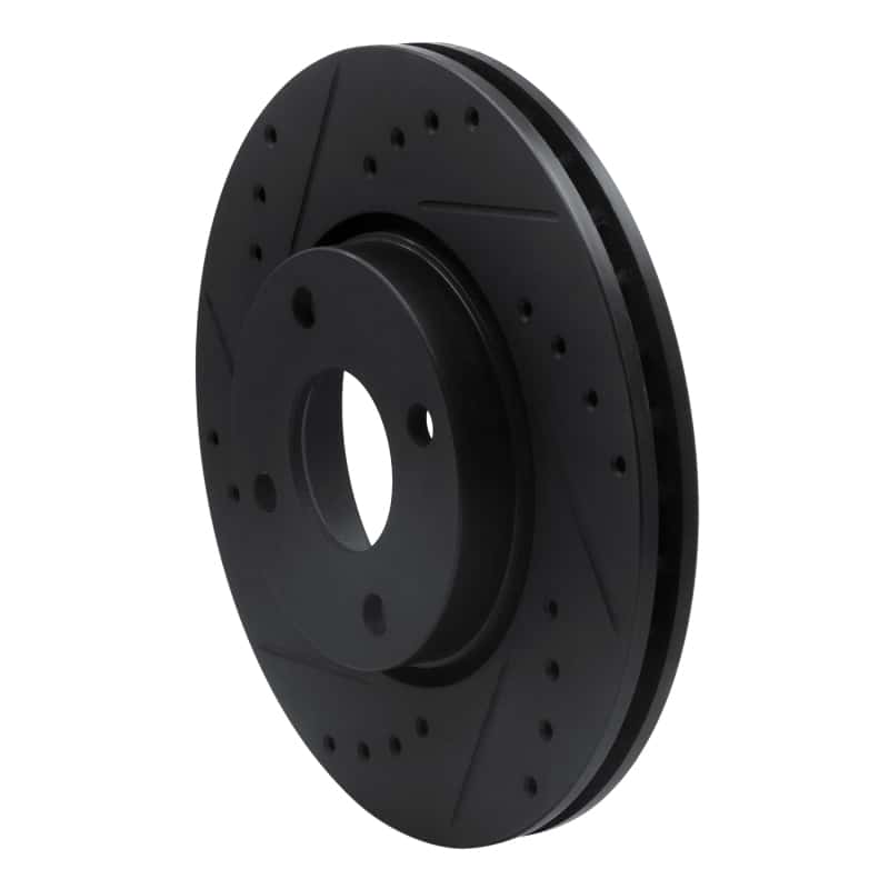 R1 Concepts — R1 98-04 Ford Contour Front Left Drilled & Slotted Black Brake Rotor
R1 Brake Rotor Drill - view 2