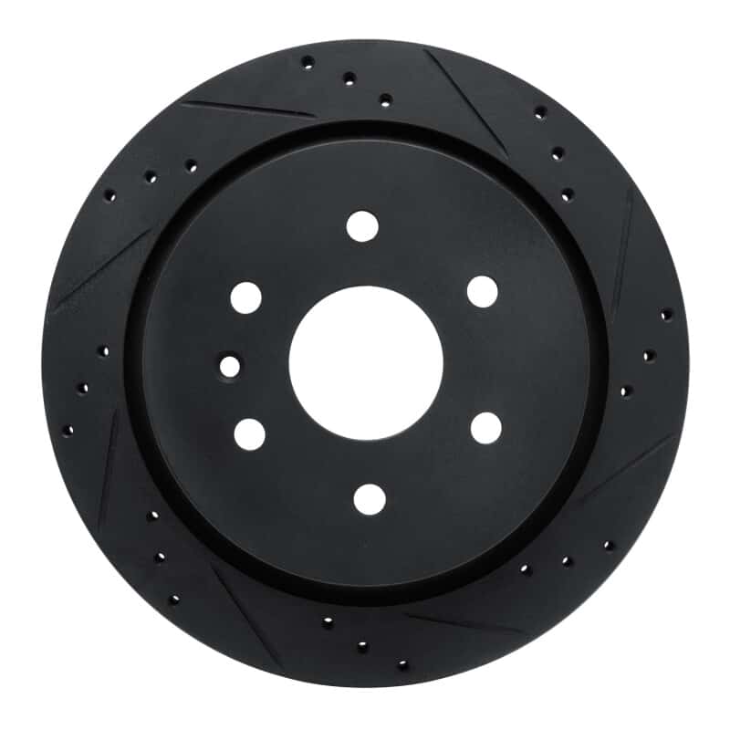 R1 Concepts — R1 13-19 Cadillac XTS Rear Right Drilled & Slotted Black Brake Rotor
R1 Brake Rotor Drill - view 1