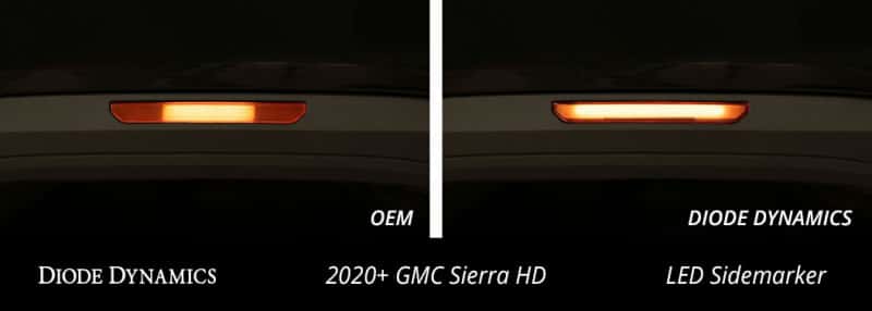 Diode Dynamics — Diode Dynamics 20-21 Sierra 2500/3500 HD LED Sidemarkers Clear Set - view 3