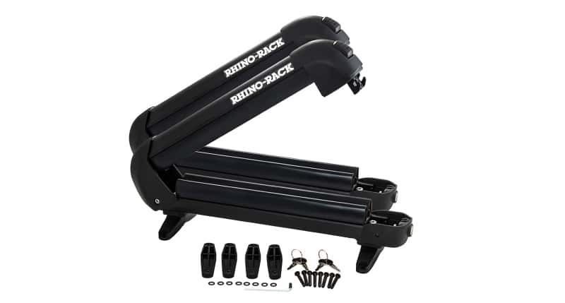 Rhino-Rack — Rhino-Rack Universal Ski/Snowboard Carrier - Fits 3 Pairs of Skis or 2 Snowboards - Black - view 2